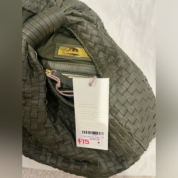 Cleobella Nia Woven leather bag NWT - Picture 2 of 5